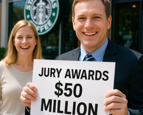 Starbucks verdict- Los Angeles jury awards $50 million to delivery driver burned by hot tea